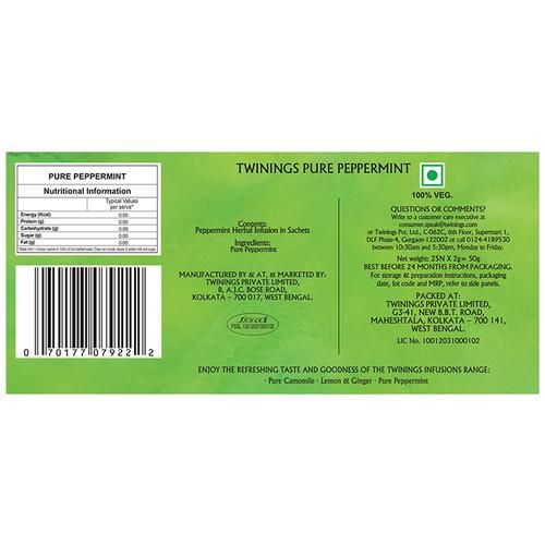 Twinings Pure Peppermint Tea,  50 g (25 Bags x 2 g each) -3.webp